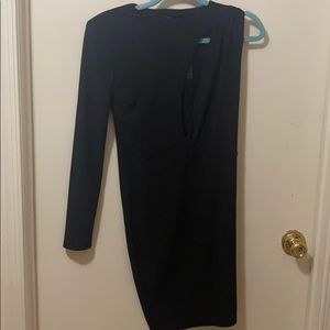 Asymmetrical long sleeve dress